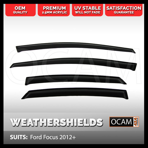 OCAM Weathershields For Ford Focus 2012+ Window Door Visors