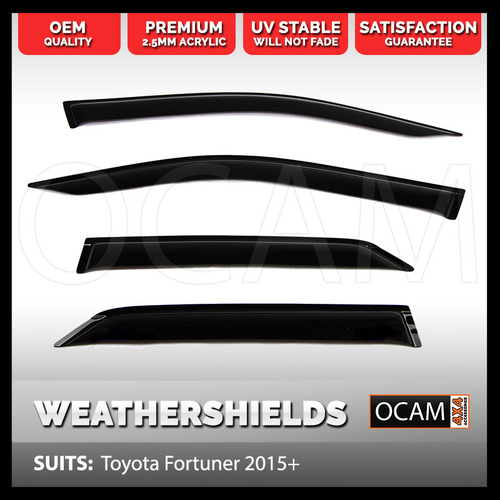 OCAM Weathershields for Toyota Fortuner 2015- Current Window Visors