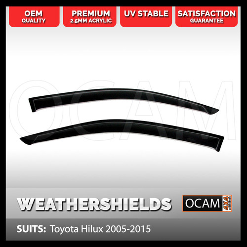 OCAM Weathershields For Toyota Hilux 2005-2015 Extra Cab SR SR5 Visors