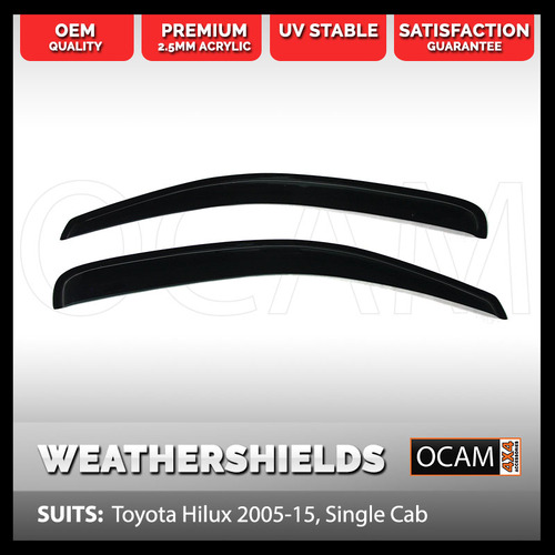 OCAM Weathershields For Toyota Hilux 2005-2015 Single Cab SR SR5 Visors