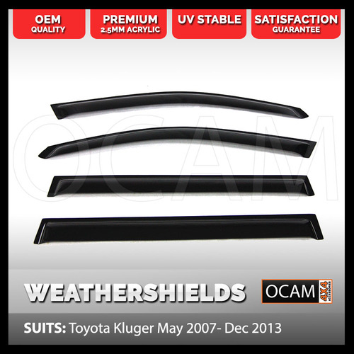 OCAM Weathershields For Toyota Kluger May 2007- Dec 2013 Window Door Visors