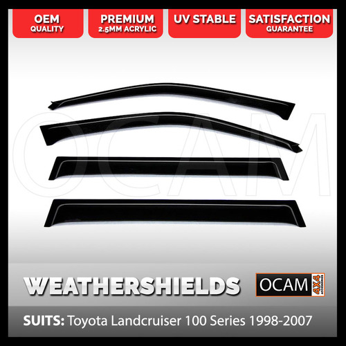 OCAM Weathershields For Toyota Landcruiser 100 105 Series 1998-07 Window Visors