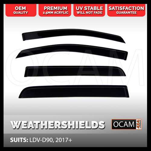 OCAM Weathershields Visors For LDV D90 2017-Current