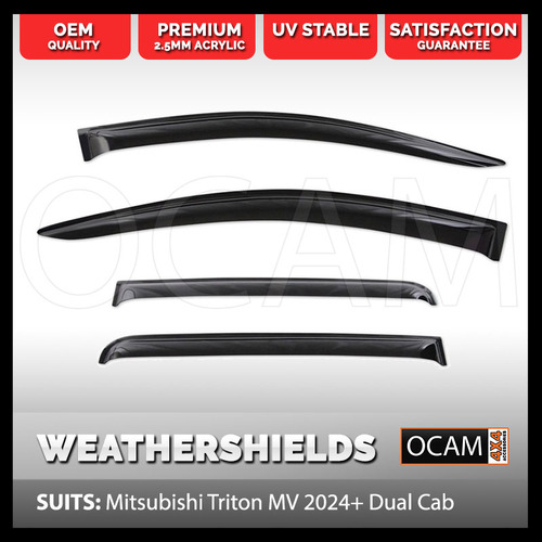 OCAM Weathershields for Nissan Navara D27 2026 - Current Dual Cab Window Visors