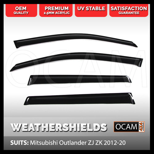 OCAM Weathershields For Mitsubishi Outlander ZJ-ZL 2012-2020 Window Visors