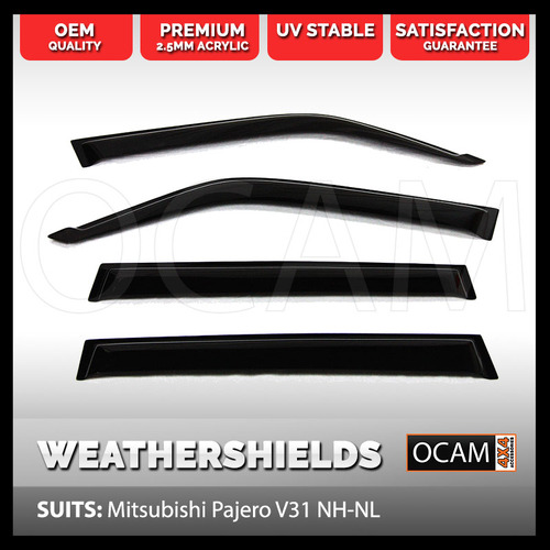 OCAM Weathershields For Mitsubishi Pajero V31 NH-NL Window Visors