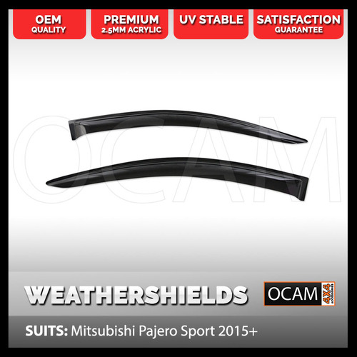 OCAM Weathershields For Mitsubishi Pajero Sport 2015-Current, 2-pcs