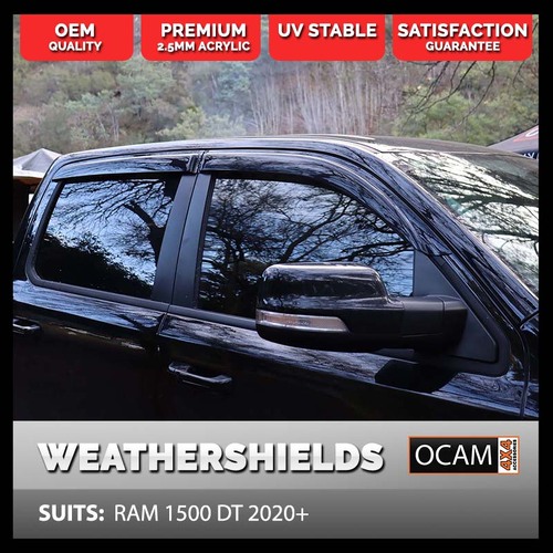 OCAM Weathershields for RAM 1500 DT 2020-Current Window Visors