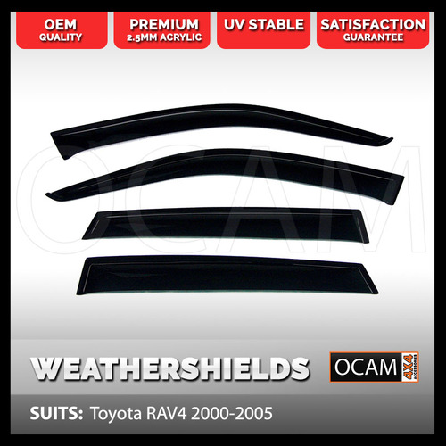 OCAM Weathershields For Toyota RAV4 2000-2005 Window Door Visors Tinted