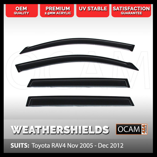 OCAM Weathershields For Toyota RAV4 Nov 2005 - Dec 2012 Window Door Visors