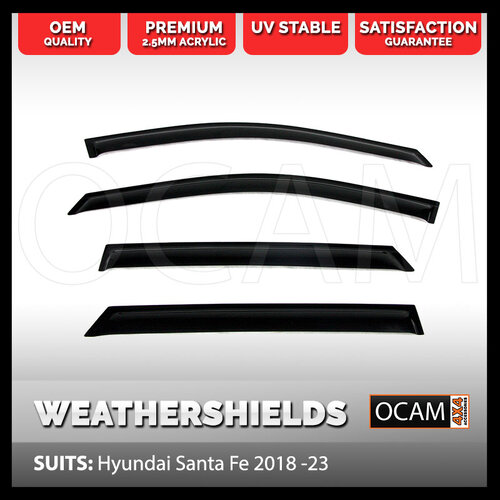 OCAM Weathershields For Hyundai Santa Fe 2018-23 Window Visors