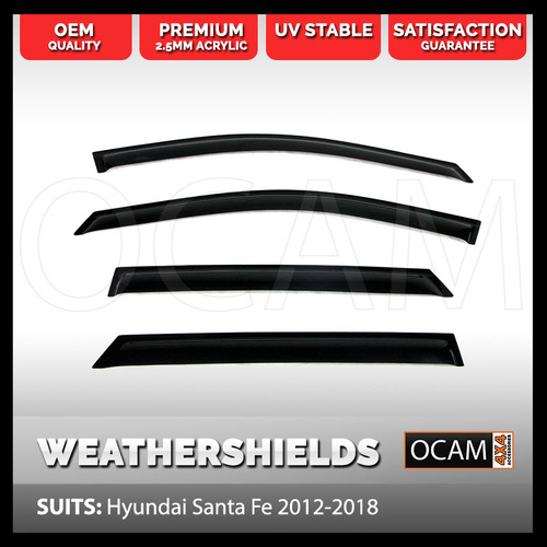 OCAM Weathershields For Hyundai Santa Fe 2012-2018 Window Visors