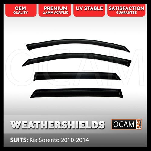 OCAM Weathershields For Kia Sorento 2010-2014 Window Door Visors Windshields