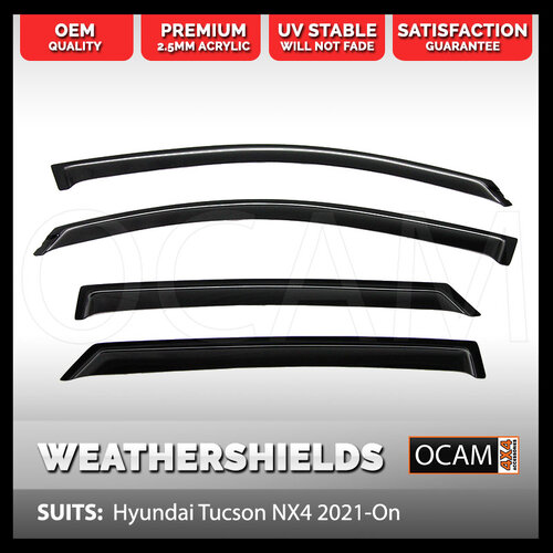 Premium Weathershields For Hyundai Tucson NX4 2021-On Tinted Guard
