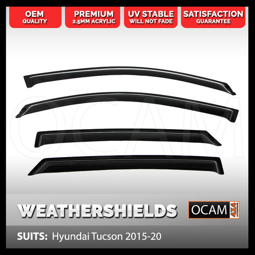 OCAM Weathershields For Hyundai Tucson 2015-2020 Tinted Guard