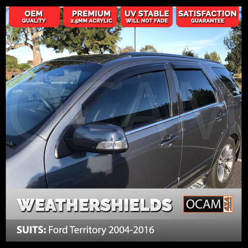 OCAM Weathershields For Ford Territory 2004-2020 Window Visors