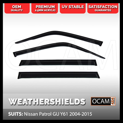 OCAM Weathershields for Nissan Patrol GU Y61 2004-2015 current shape Visors