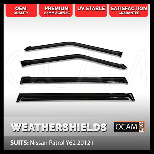 OCAM Weathershields For Nissan Patrol Y62 2012-Current Window Door Visors