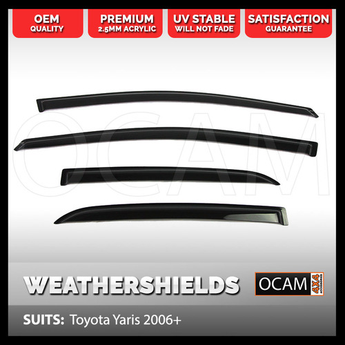 OCAM Weathershields for Toyota Yaris 2006-18 Sedan Window Visors