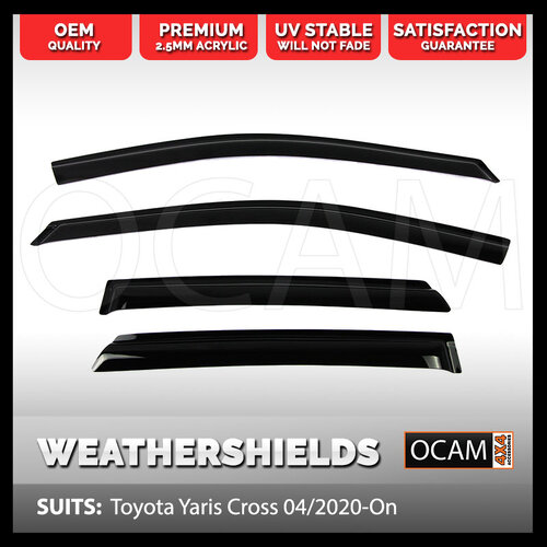 OCAM Weathershields For Toyota Yaris Cross 04/2020-On