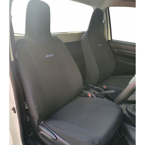 Wetseat Neoprene Seat Cover Front for Toyota Hilux SR/Workmate Single Cab 09/2015-On