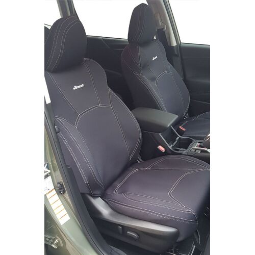 Front Row Wetseat Tailored Neoprene Seat Covers for Subaru XV 05/2017-2023 Black with Orange Stitching