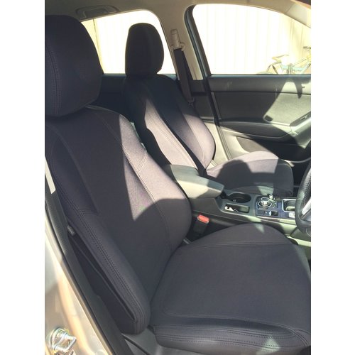 Front Row - Black Neoprene Seat Covers With Black Stitching For Toyota LC80 Series GX-GXL