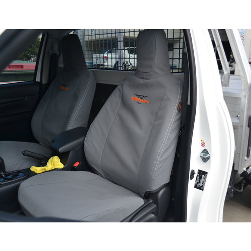 First Row Tuffseat Canvas Seat & Headrest Covers for Toyota Hilux N70 SR5 Dual Cab 2009-2015