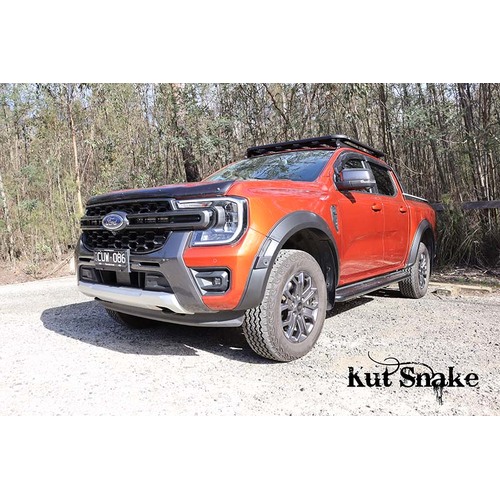 Kut Snake Flares for Ford Ranger NextGen 06/2022-On, XL, XLS, XLT, Sport, ABS, No-Drilling, Complete Set, Unpainted (#69-2/#69)