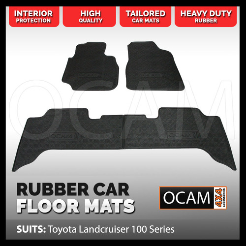 BRAND NEW Rubber Floor Mats for Toyota Landcruiser 100 Series Car Mats