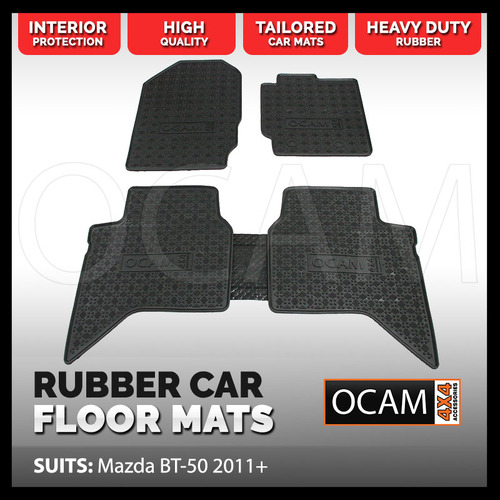 Tailored Rubber Floor Mats for Mazda BT50 11/2011-08/2020 Car Mats BT-50