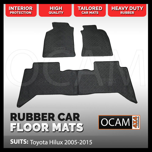 Tailored Rubber Floor Mats for Toyota Hilux N70 2005-15 Car Mats