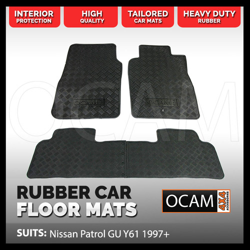 Tailored Rubber Floors Mats for Nissan Patrol GU Y61 1997-15