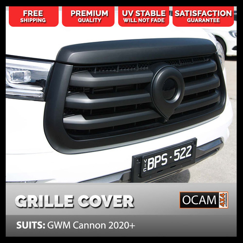 Front Black Grille Cover Chrome Delete for GWM Cannon 2020+