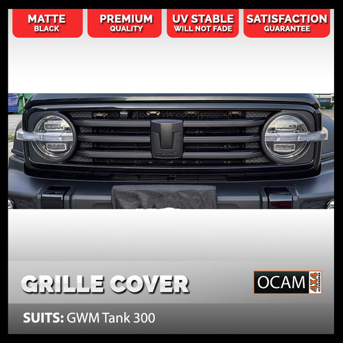 OCAM Complete Grill and Logo Black Out / Cover for GWM Tank 300, 2023-Current