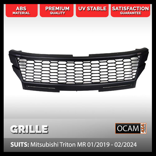 Black Grille for Mitsubishi Triton MR 01/2019-02/2024 ABS Material