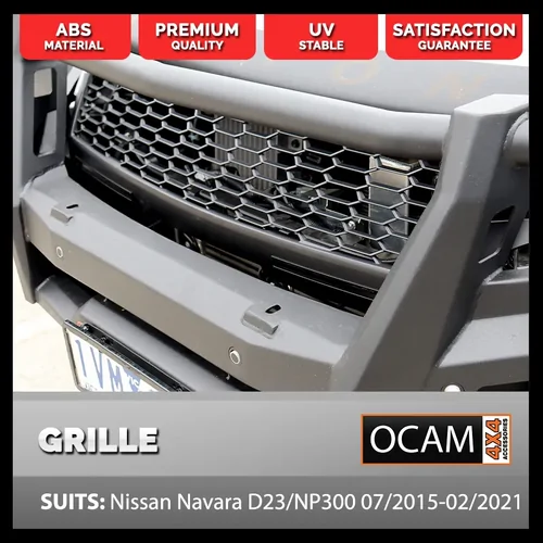 Car Front Grille for Nissan Navara D23/NP300 07/2015-02/2021 ABS Material
