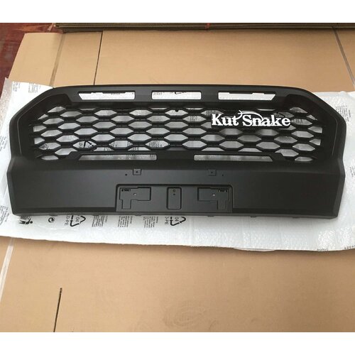 Front Mesh Grill for Ford Ranger PX3 Wildtrak Kut Snake Raptor Style Matte Black Grille