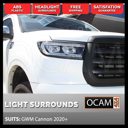Head Light Lamp Surrounds for GWM Cannon 2020-Current