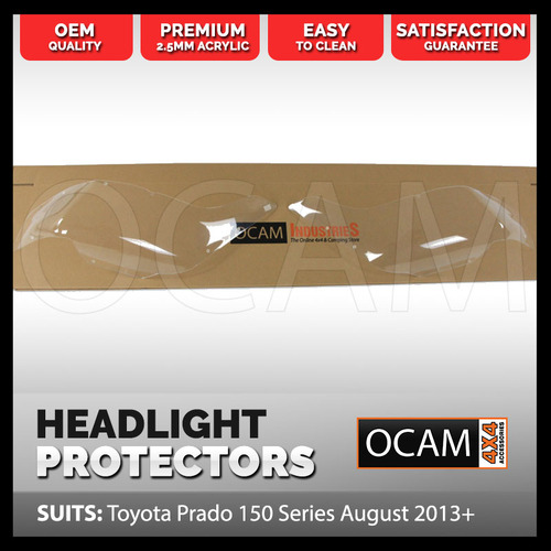 OCAM Headlight Headlamp Protectors for Toyota Prado 150 Series August 2013-2017