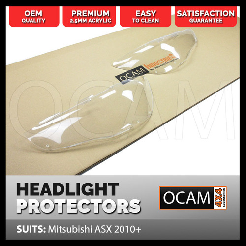OCAM Headlight Headlamp Protectors for Mitsubishi ASX 2010-2018 Lamp Covers