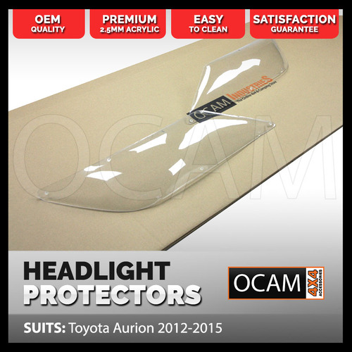 OCAM Headlight Headlamp Protectors for Toyota Aurion 2012-2015 Lamp Covers