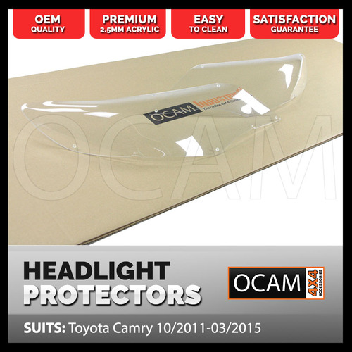 OCAM Headlight Headlamp Protectors for Toyota Camry 10/2011-03/2015 Lamp Covers