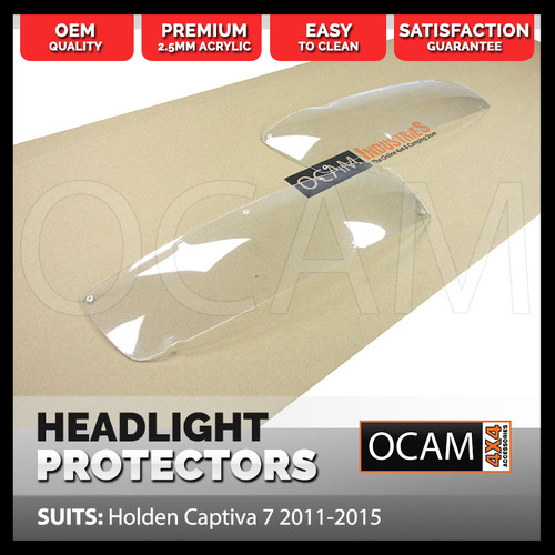 OCAM Headlight Headlamp Protectors for Holden Captiva 7 2011-2015 Lamp Covers