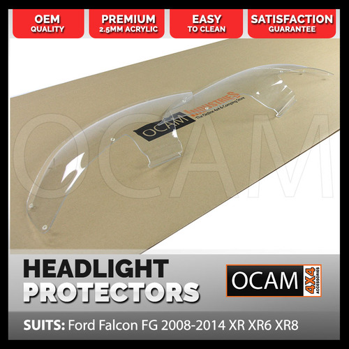 OCAM Headlight Protectors for Ford Falcon FG 2008-2014 XR XR6 XR8 Lamp Covers