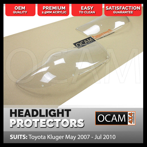 OCAM Headlight Protectors for Toyota Kluger May 2007 - Jul 2010 Lamp Covers