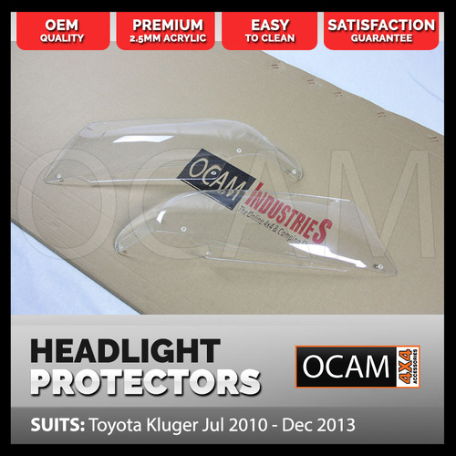 OCAM Headlight Protectors for Toyota Kluger Jul 2010 - Dec 2013 Lamp Covers