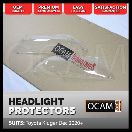 OCAM Headlight Protectors for Toyota Kluger 12/2020-Current Lamp Covers