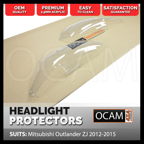 OCAM Headlight Headlamp Protectors for Mitsubishi Outlander ZJ 2012-2015 Covers