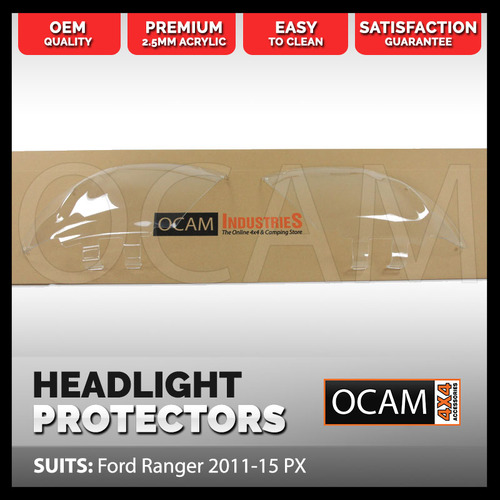 OCAM Headlight Protectors for Ford Ranger PX 2011-2015 Lamp Covers